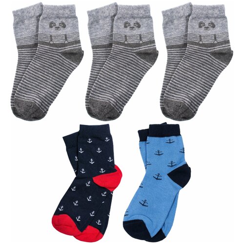 фото Комплект из 5 пар детских носков rusocks (орудьевский трикотаж) микс 14, размер 16-18
