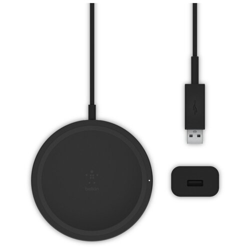 Беспроводное зарядное устройство Belkin Boost Up (F7U068bt), мощность Qi: 5 Вт, black беспроводное зарядное устройство cbr cwc 135 мощность qi 5 вт белый