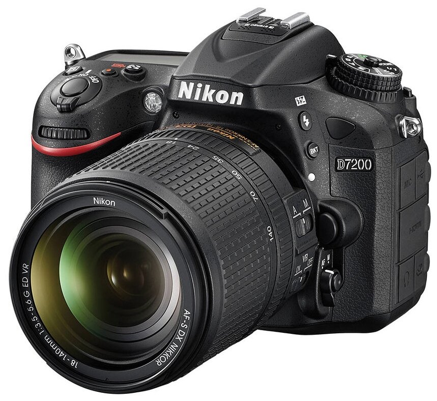 Фотоаппарат Nikon D7200 Kit AF-S DX NIKKOR 18-140mm 1:3.5-5.6 G ED VR, черный