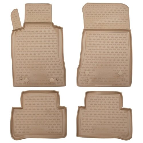 фото Коврики в салон element mercedes-benz сls-class w219 2004-, 4 шт. (полиуретан, бежевые), nlc.34.30.212k