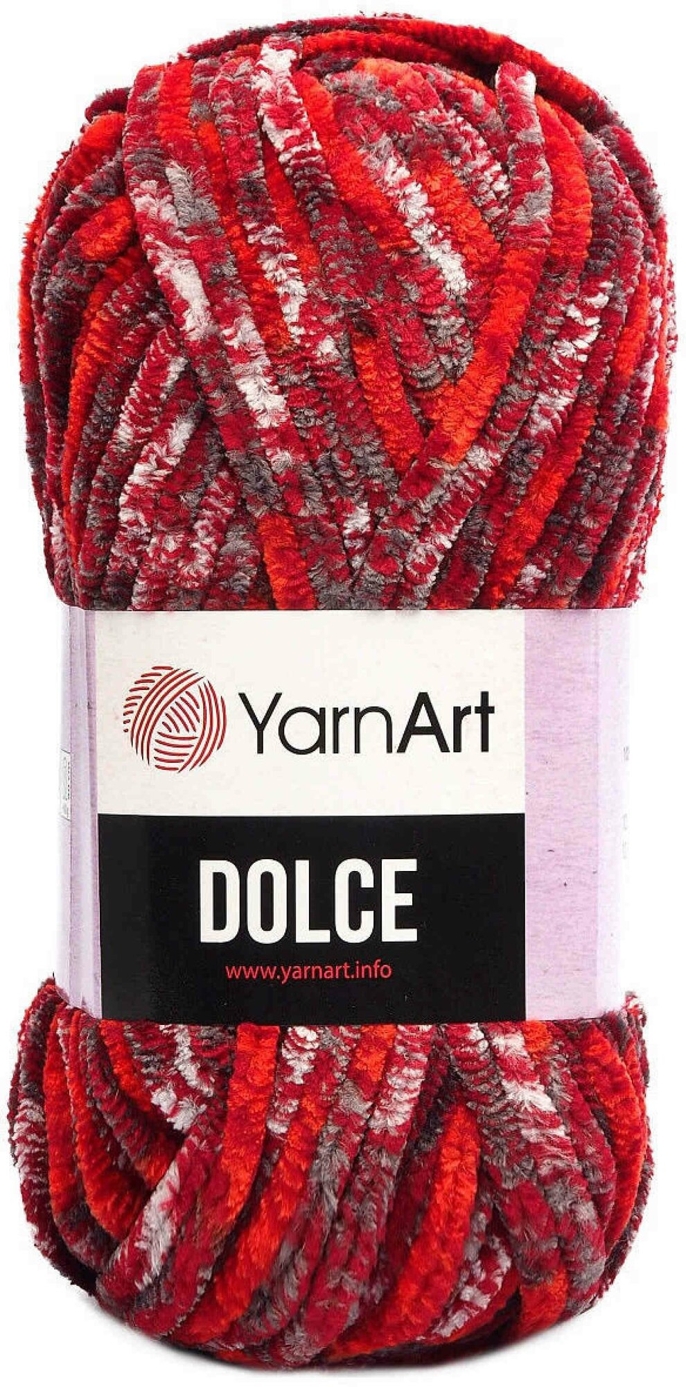 Пряжа YarnArt Dolce бордо-серый (805), 100%микрополиэстер, 120м, 100г, 2шт