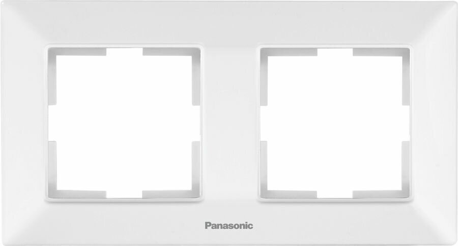 Рамка Panasonic Arkedia Slim (WNTF08022WH-RU) 2x гориз. мон. пластик белый (упак:1шт)