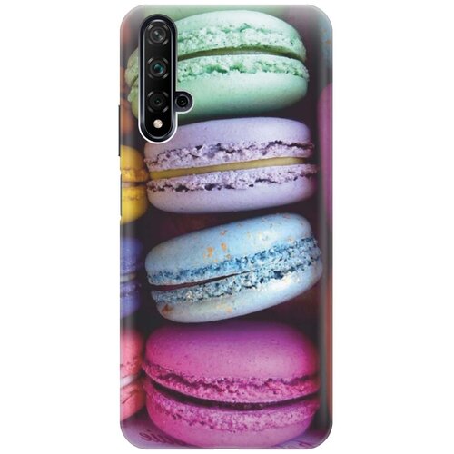 фото Cиликоновый чехол на huawei nova 5 / хуавей нова 5 с принтом "макаруны" gosso