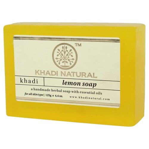 KHADI NATURAL Натуральное мыло ручной работы с экстрактом лимона | LEMON SOAP 125г