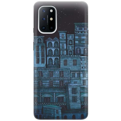 фото Re:pa чехол - накладка artcolor для oneplus 8t с принтом "ночь над городом"