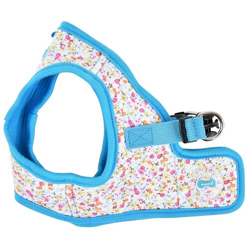 Шлейка Puppia Wildflower harness B, обхват шеи 40 см, голубой, XL