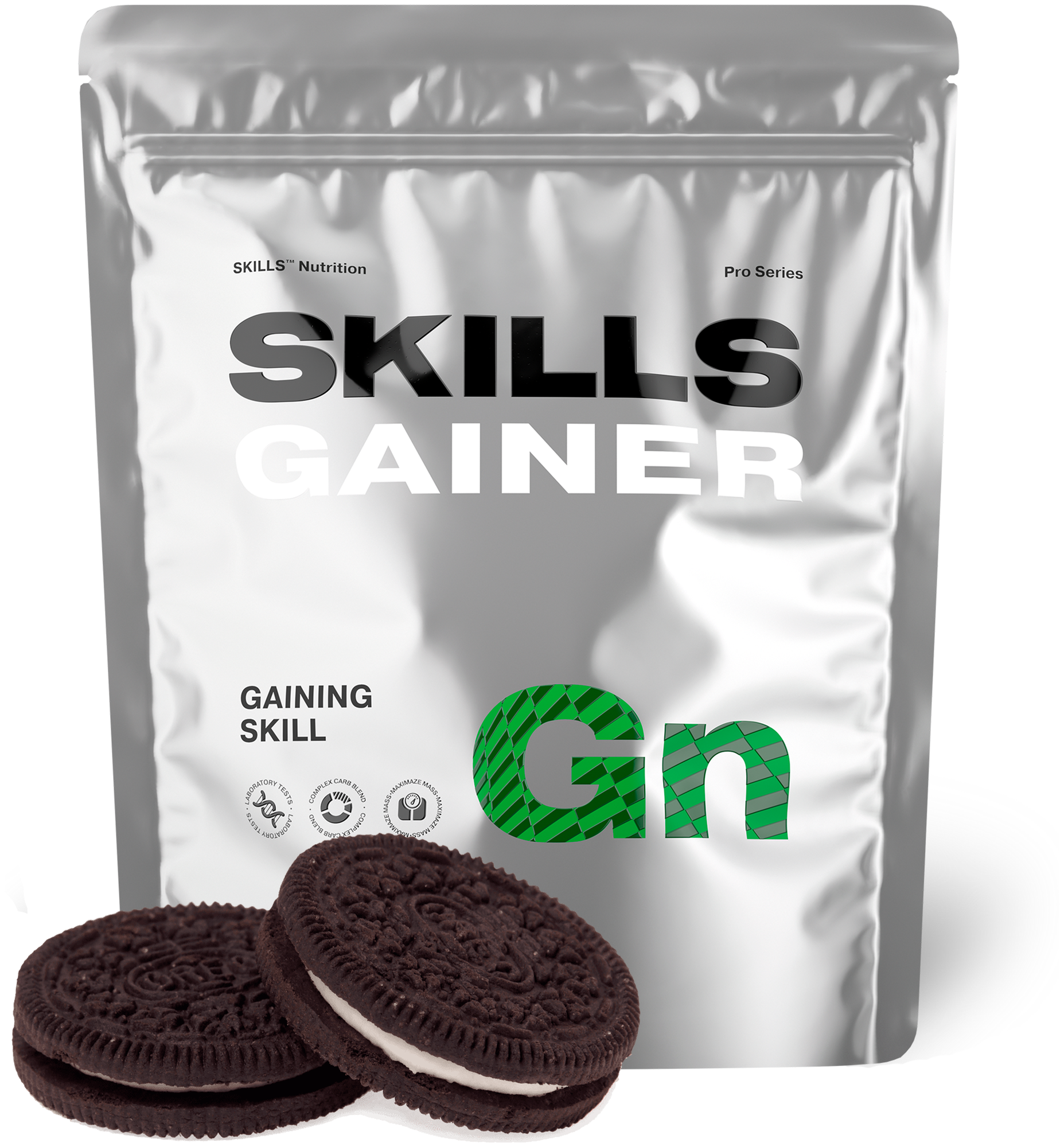 Многокомпонентный Гейнер со сложными углеводами SKILLS Nutrition "GAINER", Печенье-Крем, 2 кг