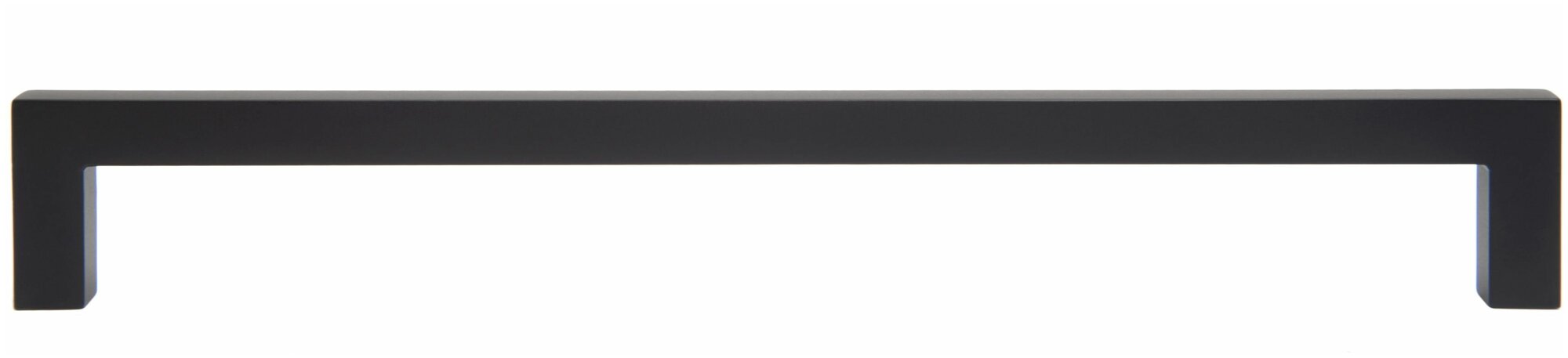 Ручка мебельная QUADRA , комплект 2 шт, установочный размер - 192 мм, цвет - черный матовый, материал-алюминий - фотография № 5