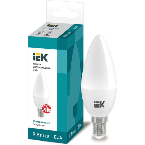 Лампочка свеча IEK 9 вт (комплект 3шт)