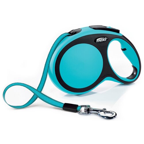 фото Flexi виа рулетка-ремень для собак до 50кг, 8м, синяя ( comfort l tape 8 m, blue), 0,510 кг, 10856.син