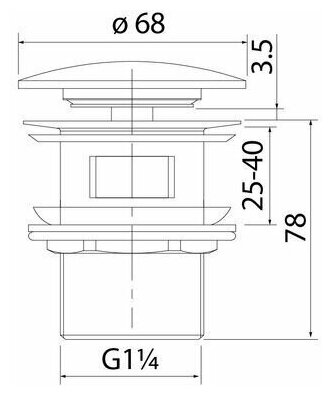 Донный клапан IDDIS Optima Home белый OPHWS0Wi88 - фотография № 3