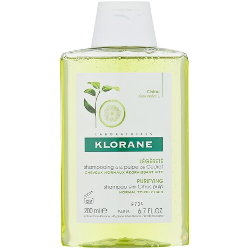 Klorane шампунь Energy and Shine with citrus pulp, 200 мл