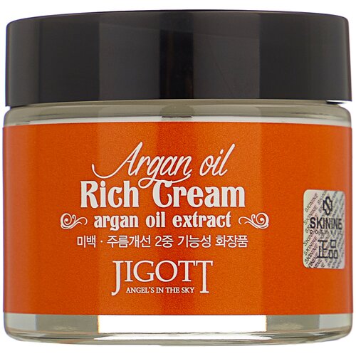 Jigott Насыщенный крем для лица с аргановым маслом Argan Oil Rich Cream, 70 мл крем для лица jigott argan oil rich с аргановым маслом 70 мл