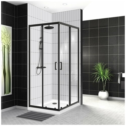 Душевой уголок Belbagno UNO-195-A-2-100-C-NERO