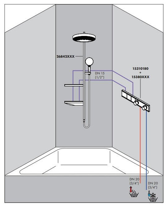 Скрытая часть для смесителя Hansgrohe - фото №5