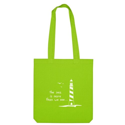 сумка маяк белый зеленое яблоко Сумка шоппер Us Basic, зеленый