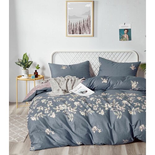 Комплект постельного белья, евро, сатин твил, 100% хлопок, 2 наволочки