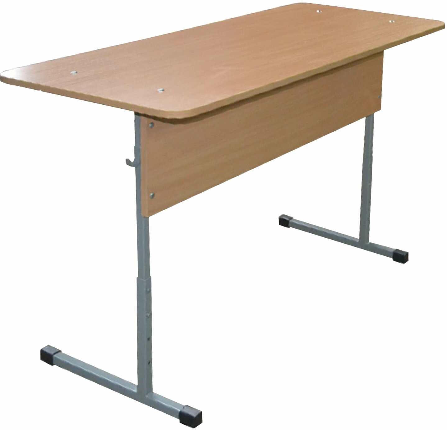 фото Стол-парта КНР 2-местный, регулируемый, бюджет, 1200х500х640-760 мм, рост, 4-6 серый, каркас, бук