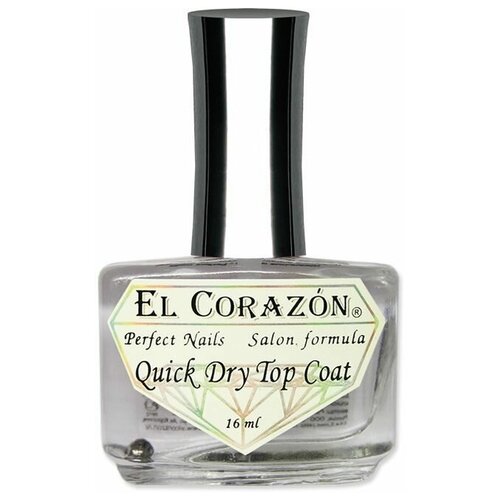 Купить EL Corazon Верхнее покрытие 417 Quick Dry, прозрачный, 16 мл, бесцветный