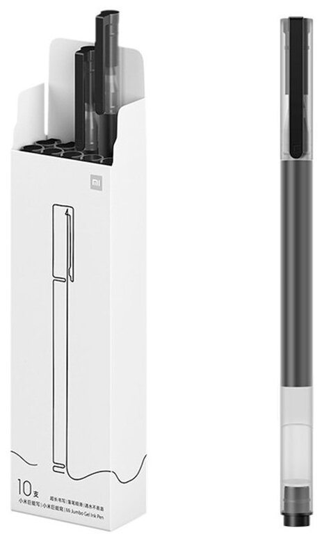 Xiaomi Набор гелевых ручек Mi Jumbo Gel Ink Pen, BZL4028TY, черный цвет чернил, 10 шт.