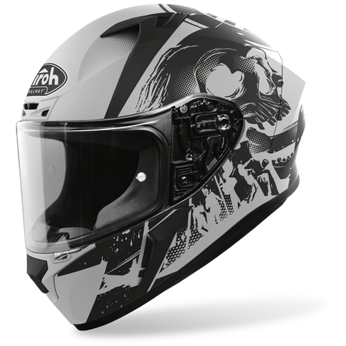 фото Шлем интеграл airoh valor akuna, мат., черный/серый, размер l airoh helmet