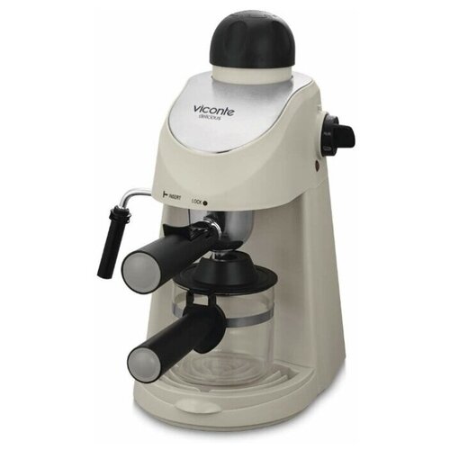 Кофеварка рожковая Viconte VC-702 бежевый 366100₽