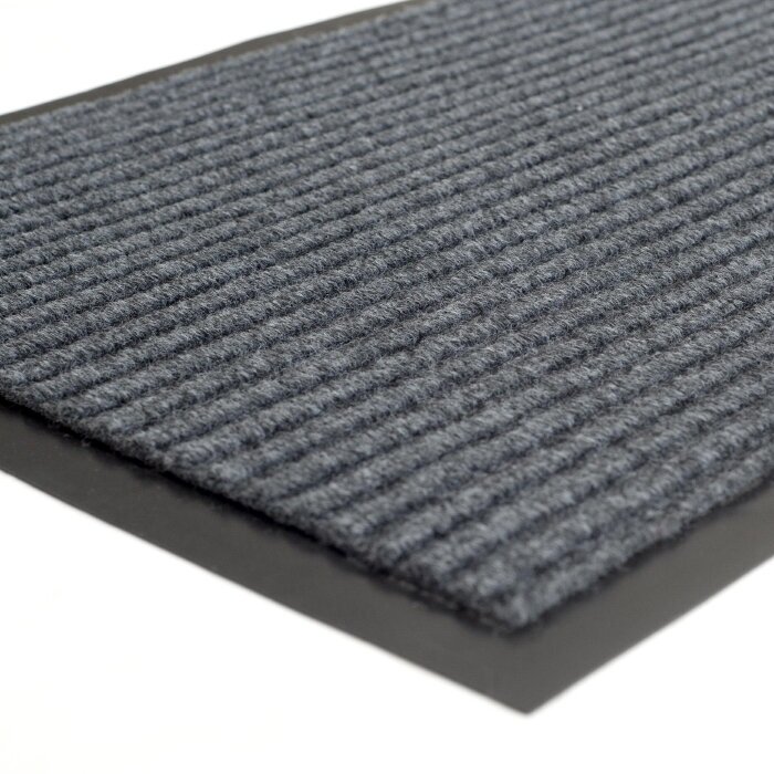 Коврик придверный влаговпитывающий ребристый 40х60 см "Стандарт"серый