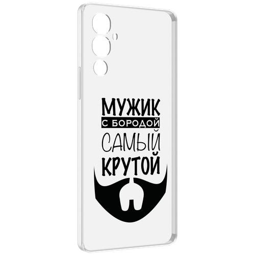 Чехол MyPads крутой-мужик-с-бородой мужской для Tecno Pova 4 задняя-панель-накладка-бампер