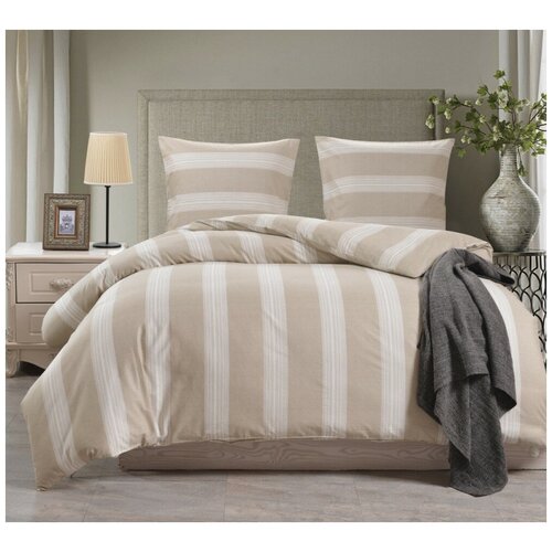 фото Постельное белье 1.5-спальное valtery cl-410, сатин, 2 наволочки 50 х 70 см, бежевый