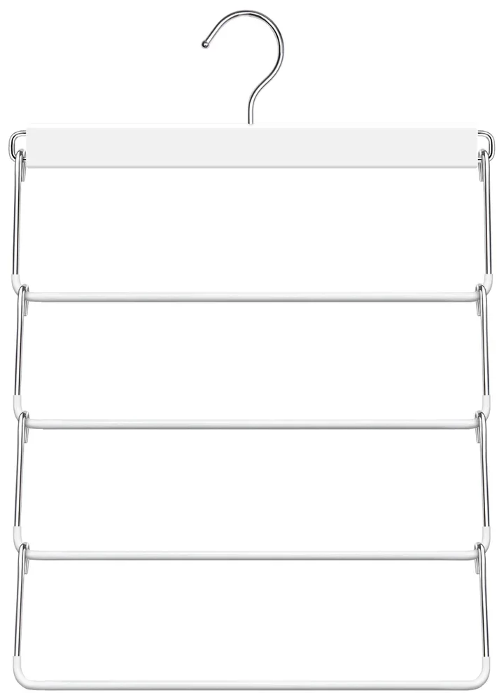 VAL WH-S4 Вешалка 4-х уровневая, секционная, с противоск. покрытием, 34.5*48.5*1.1 см, цвет белый, W, шт