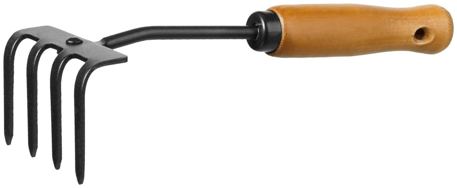 GRINDA ProLine 64х100х270 мм, 4-х зубые, деревянная ручка, садовые грабли (421515)