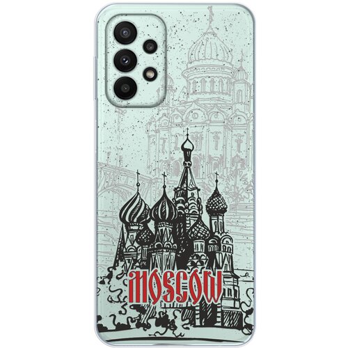 Силиконовый чехол Mcover для Samsung A73 с рисунком Москва силиконовый чехол mcover для samsung a73 с рисунком зайчик с сердечком