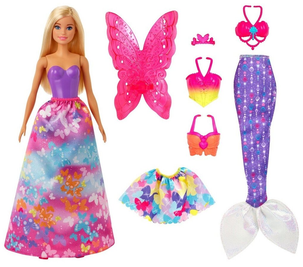 Набор игровой Barbie Дримтопия 3 в 1 кукла+аксессуары GJK40