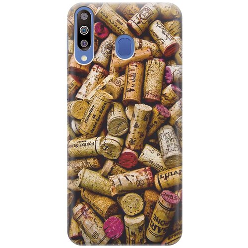 фото Re:paчехол - накладка artcolor для samsung galaxy m30 с принтом "россыпь винных пробок"