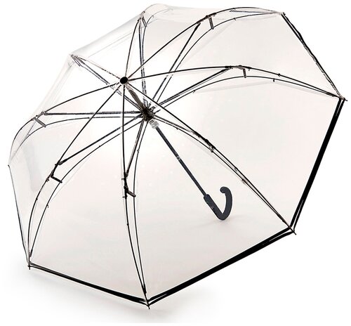 Зонт-трость FULTON, автомат, купол 104 см, 8 спиц, обратное сложение, система «антиветер», прозрачный, мультиколор