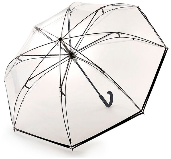 Зонт-трость FULTON, автомат, купол 104 см., 8 спиц, обратное сложение, система «антиветер», прозрачный
