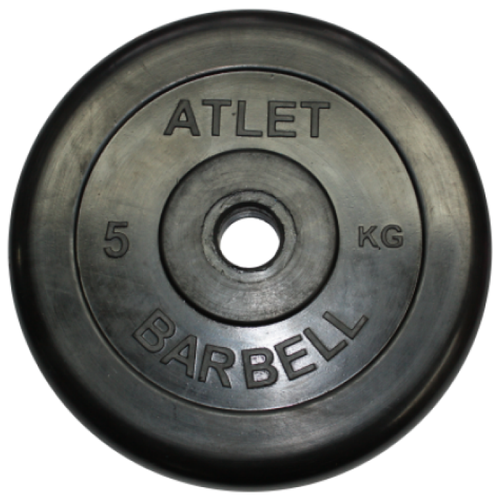 Диск MB Barbell MB-AtletB26 5 кг черный