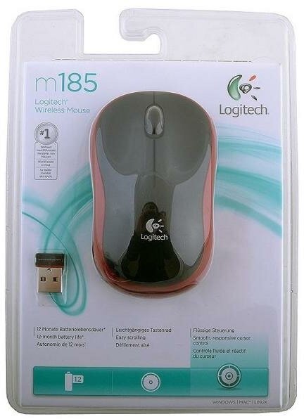 Беспроводная компактная мышь Logitech Wireless Mouse M185