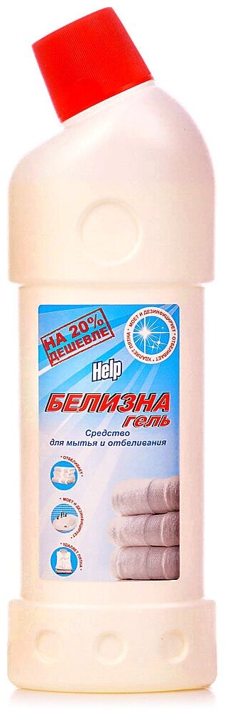 Отбеливатель Help Белизна Гель, 1 л