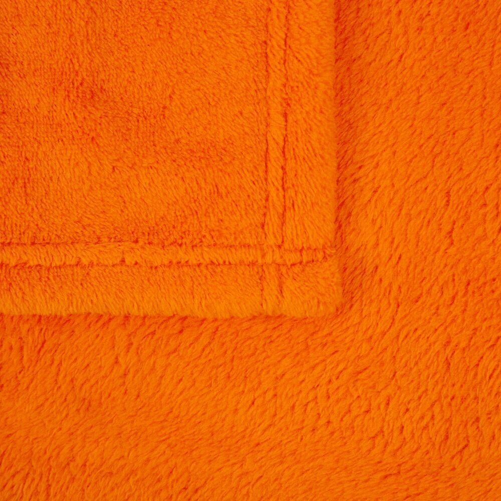 Плед покрывало для дивана Plush, оранжевый - фотография № 2