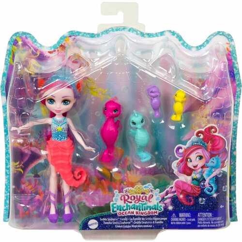 Набор игровой Mattel Enchantimals Седда Морской Конек Семья с куклой и питомцами, GJX43_HCF73 сказочные истории энчантималс нежность и забота enchantimals