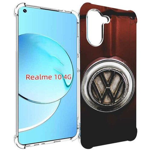 Чехол MyPads volkwagen фольскваген 1 мужской для Realme 10 задняя-панель-накладка-бампер