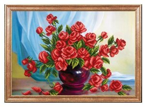 Рисунок на ткани Магия канвы "Алые розы", 39x27 см