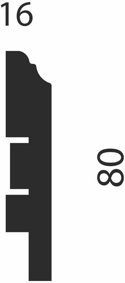 Плинтус COSCA DECOR WP07 экошпон, дуб старинный светло-серый, 80x16x2400 мм, МДФ СПБ103727 - фотография № 2