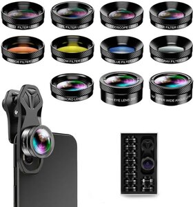 Фото Универсальный набор объективов и фильтров для смартфонов 11-в-1 на прищепке Fotorox FR11