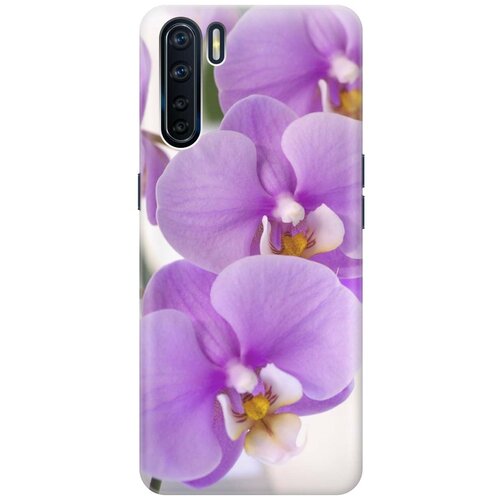 фото Cиликоновый чехол на oppo a91 / reno3 / оппо а93 / рено 3 с принтом "сиреневые орхидеи" gosso