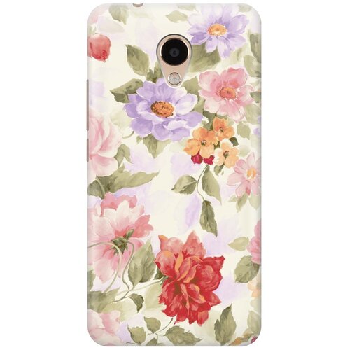 фото Cиликоновый чехол на meizu m5s / мейзу м5 эс с принтом "нежные цветы" gosso