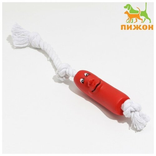 Игрушка Брутальная сосиска на верёвке для собак, 14 см игрушка весёлая сосиска на верёвке для собак 14 см