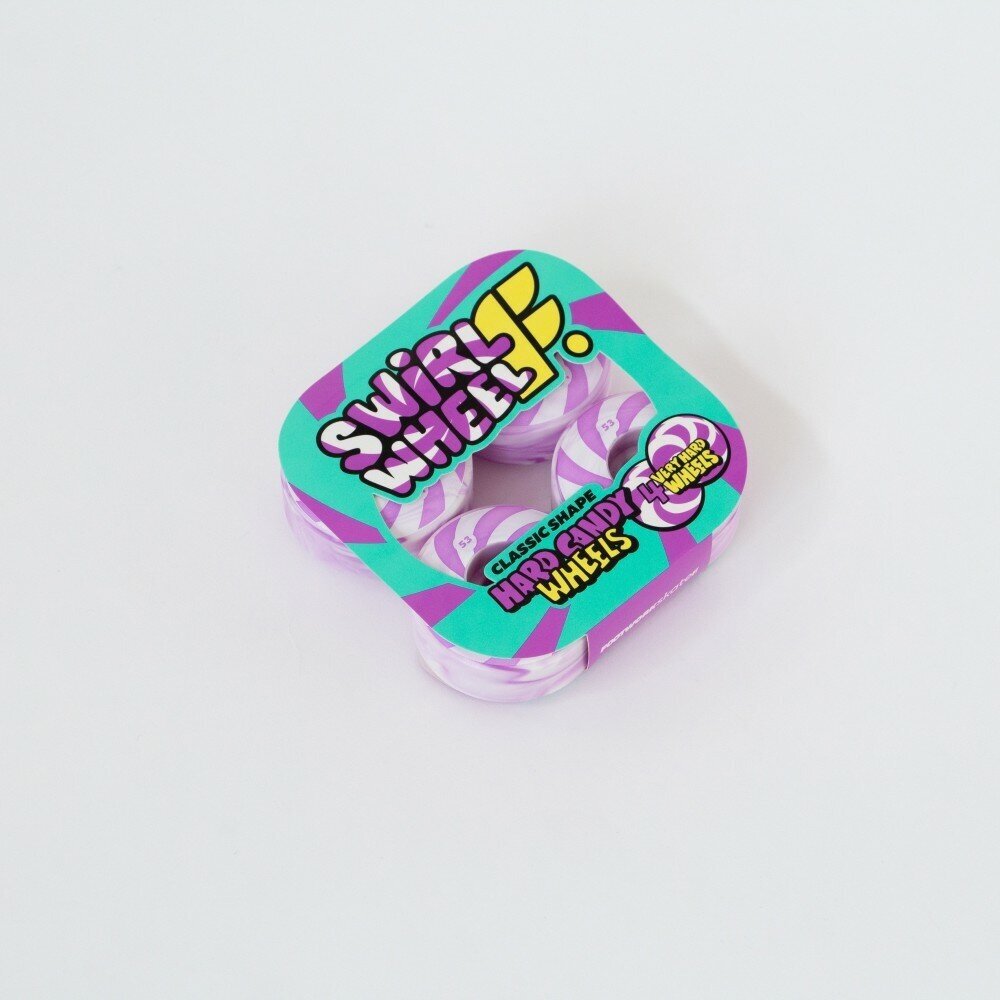 Колеса для скейтборда Footwork swirl purple, размер 53 мм, жесткость 99A, форма classic