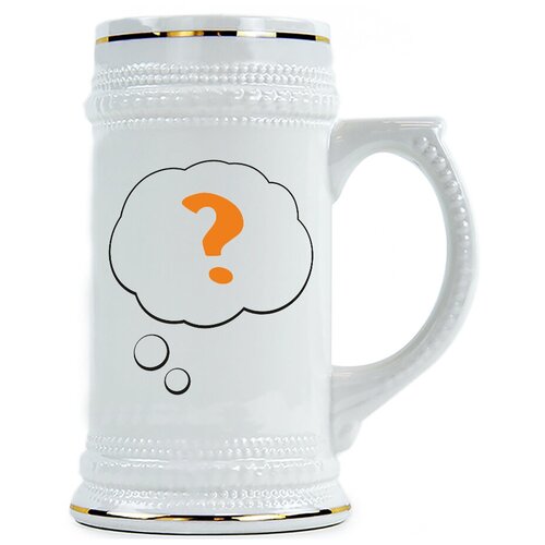 фото Пивная кружка знак вопроса drabs